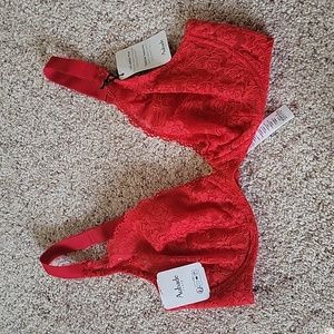 NWT Aubade red lace bra, 32E